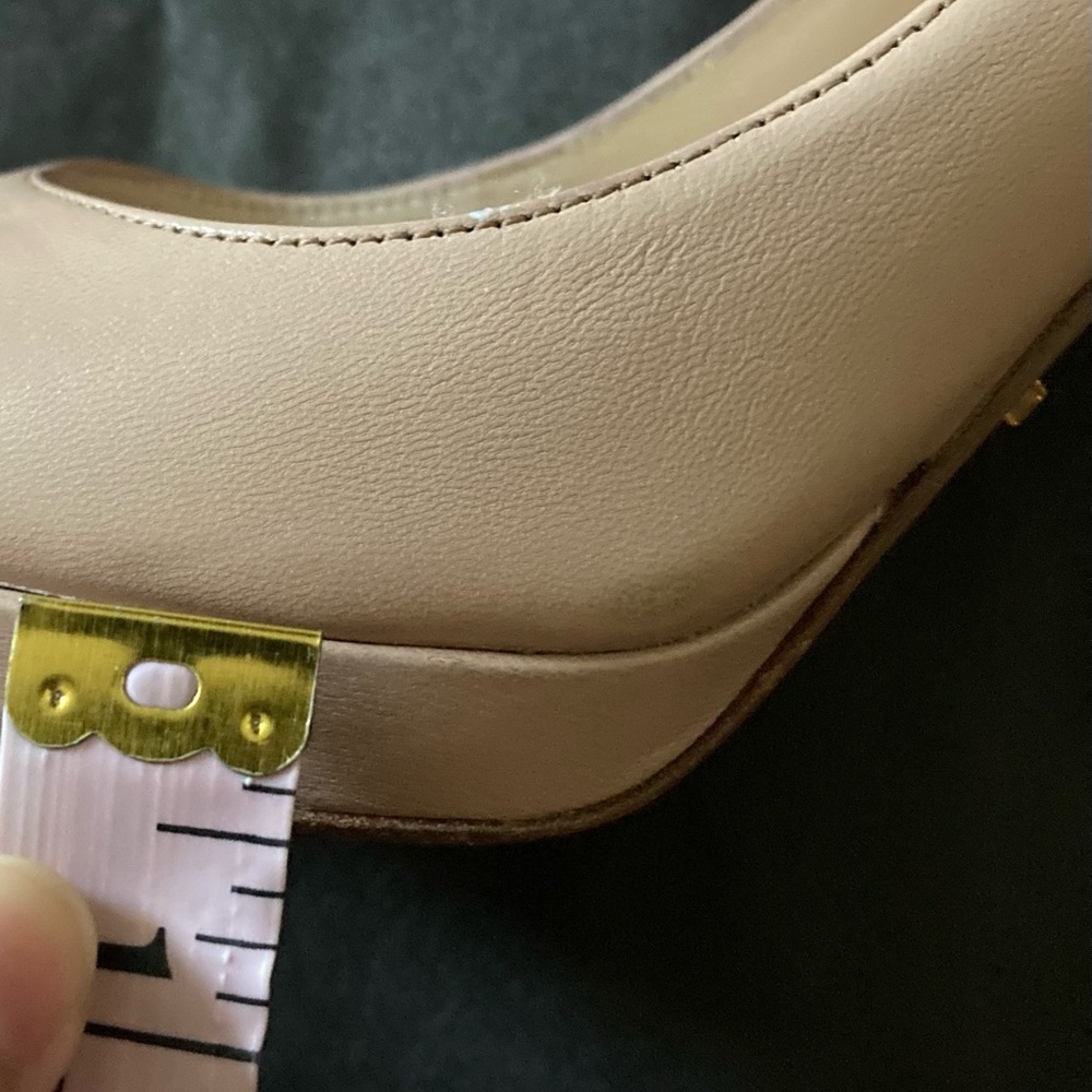 Size US 6 / EU 36 Prada Nude Beige Platform Leather Heels Pumps - Picture 10 of 10
